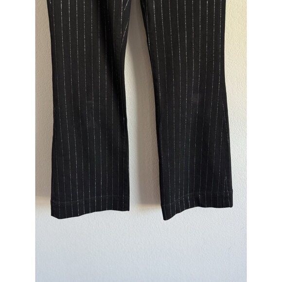 Liverpool Women's Mid-Rise Flare Trouser Pants Shimmer Pinstripe Denim Size 4/27 - Picture 7 of 11